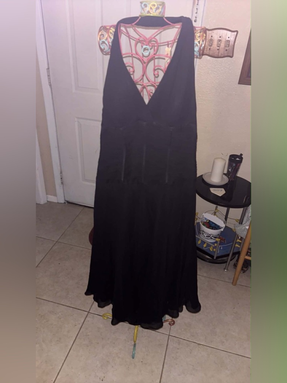 Classic Black V-Neck Women's Dress